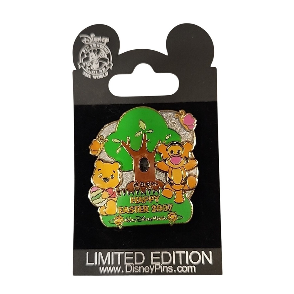 Disney Pin Winnie the Pooh Tigger Cute Easter Egg Hunt 2007 2-D LE 54042